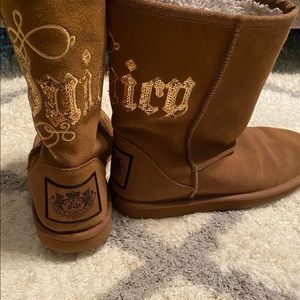 Juicy Couture Sequin Embroidered Boots